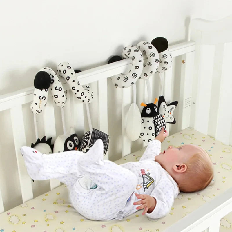 Delightful Soft Spiral Baby Toy for Crib, Stroller, and Car Seat – Perfect Educational Rattle for Newborns 0-12 Months
