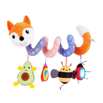 Engaging Black & White Baby Spiral Plush Toy - Perfect for Newborn Sensory Development