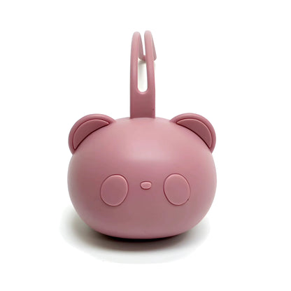 Stylish Bear Pacifier Bag - Eco-Friendly Silicone Dustproof Organizer for Baby Soothers and Chains