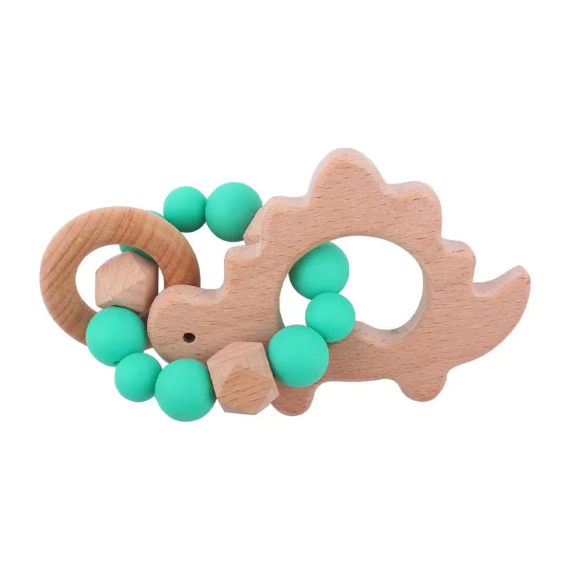 1-3Pcs New Stroller Clip Baby Gym Hanging Toys Cartoon Pattern Kids Pacifier Chain Silicone Beads Teething Set Babies Supplies