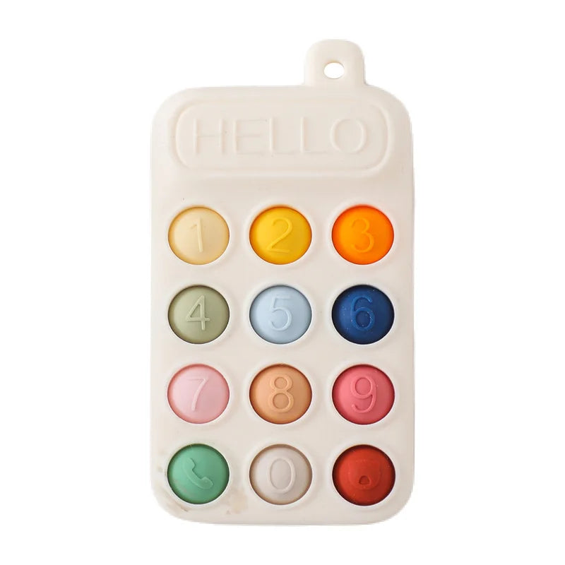 Delight Your Baby with Our Mobile Phone Shaped BPA-Free Silicone Teether - Perfect for Dental Care and Gums Relief!