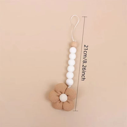 1Pc Cute Baby Silicone Flower Pacifier Chain Newborn Baby Accessories Pacifier Clip Pacifier Chain Teether Loss Prevention Chain