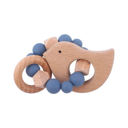 1-3Pcs New Stroller Clip Baby Gym Hanging Toys Cartoon Pattern Kids Pacifier Chain Silicone Beads Teething Set Babies Supplies