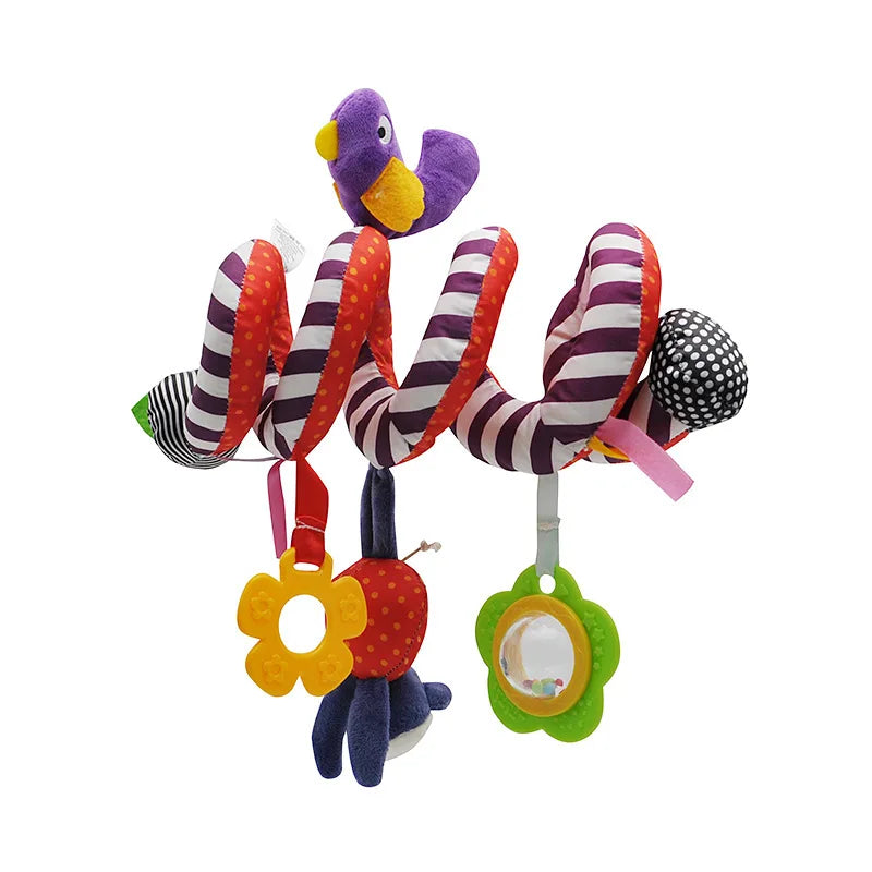 Engaging Black & White Baby Spiral Plush Toy - Perfect for Newborn Sensory Development