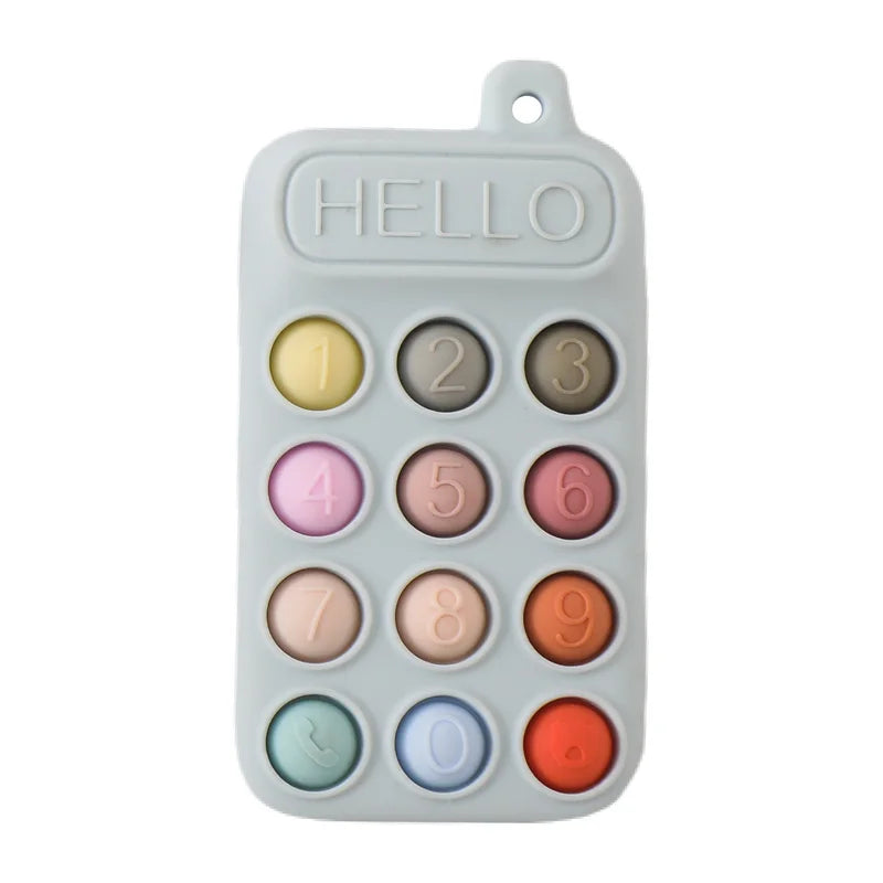 Delight Your Baby with Our Mobile Phone Shaped BPA-Free Silicone Teether - Perfect for Dental Care and Gums Relief!
