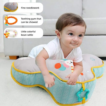 Delightful Double-Sided Baby Pillow for Tummy Time - High Contrast Sensory Toy and Supportive Lying Pillow for Developmental Growth