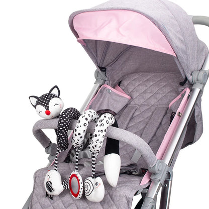 Engaging Black & White Baby Spiral Plush Toy - Perfect for Newborn Sensory Development