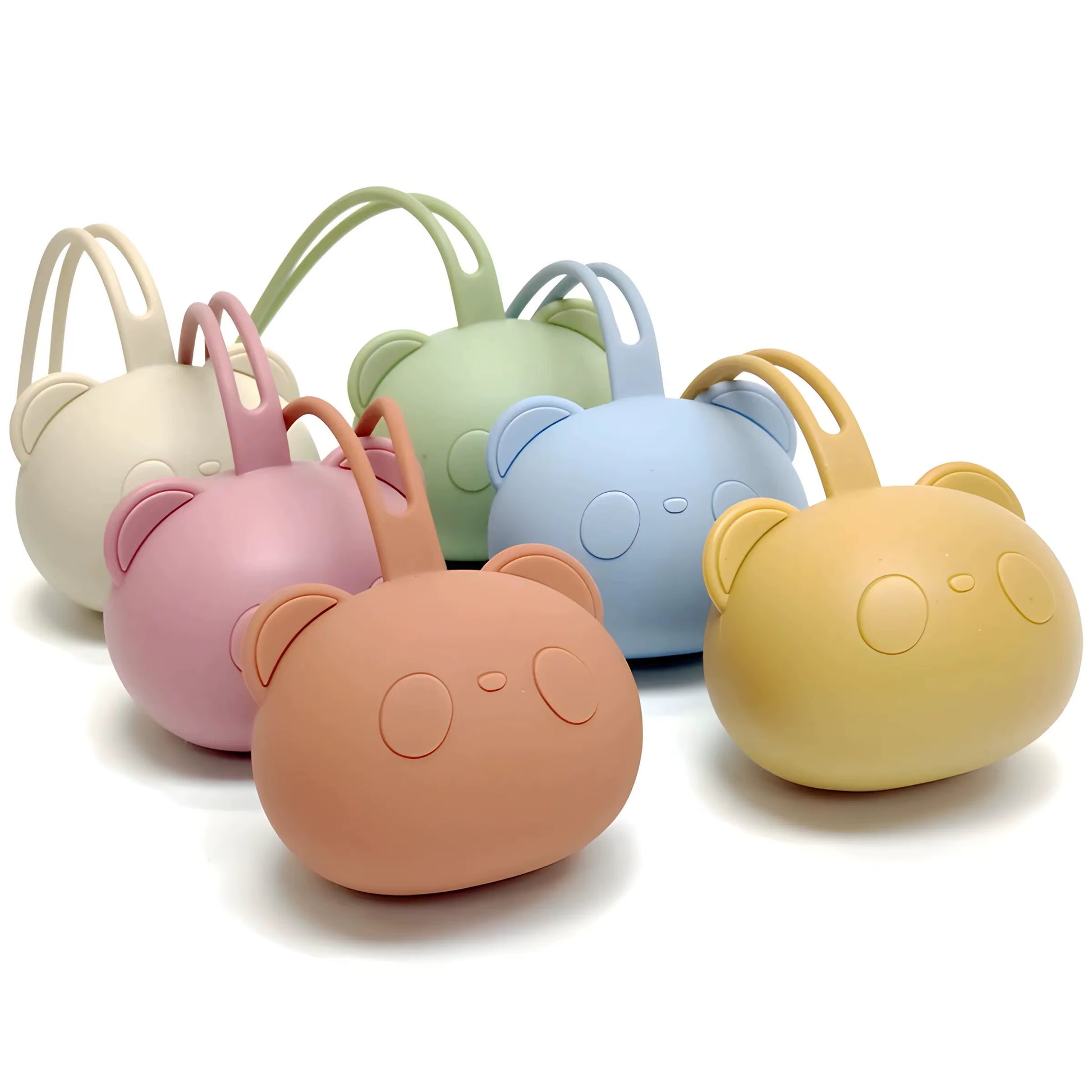 Stylish Bear Pacifier Bag - Eco-Friendly Silicone Dustproof Organizer for Baby Soothers and Chains