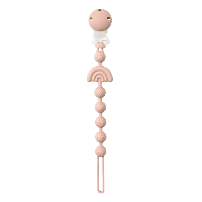 Stylish Baby Silicone Pacifier Clip - BPA Free Teething Chain Holder for Cute Babies - Perfect Gift for 13-24 Month Olds