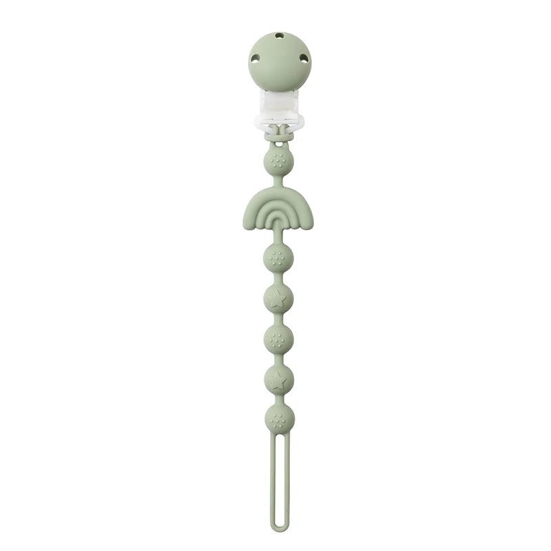 Stylish Baby Silicone Pacifier Clip - BPA Free Teething Chain Holder for Cute Babies - Perfect Gift for 13-24 Month Olds