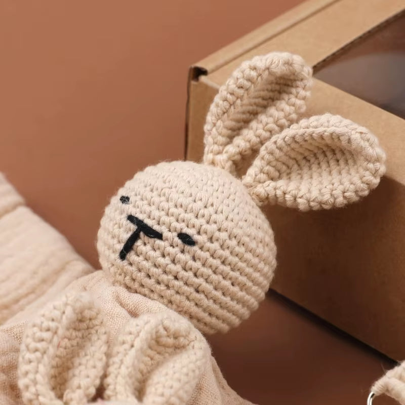 5-in-1 Baby Comfort Set: Burp Cloth, Teether, Pacifier Chain & More for Happy Babies