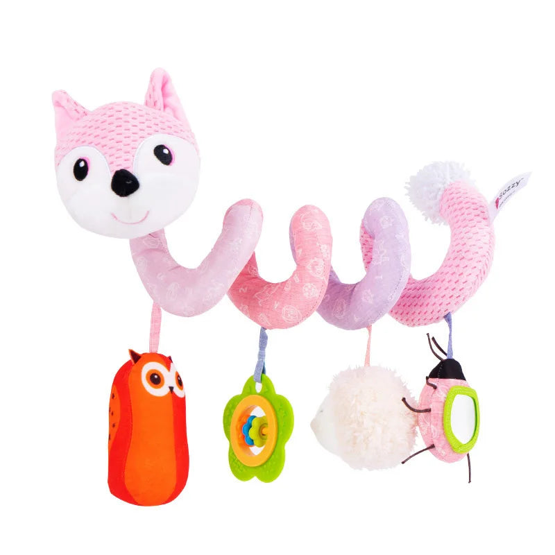 Engaging Black & White Baby Spiral Plush Toy - Perfect for Newborn Sensory Development