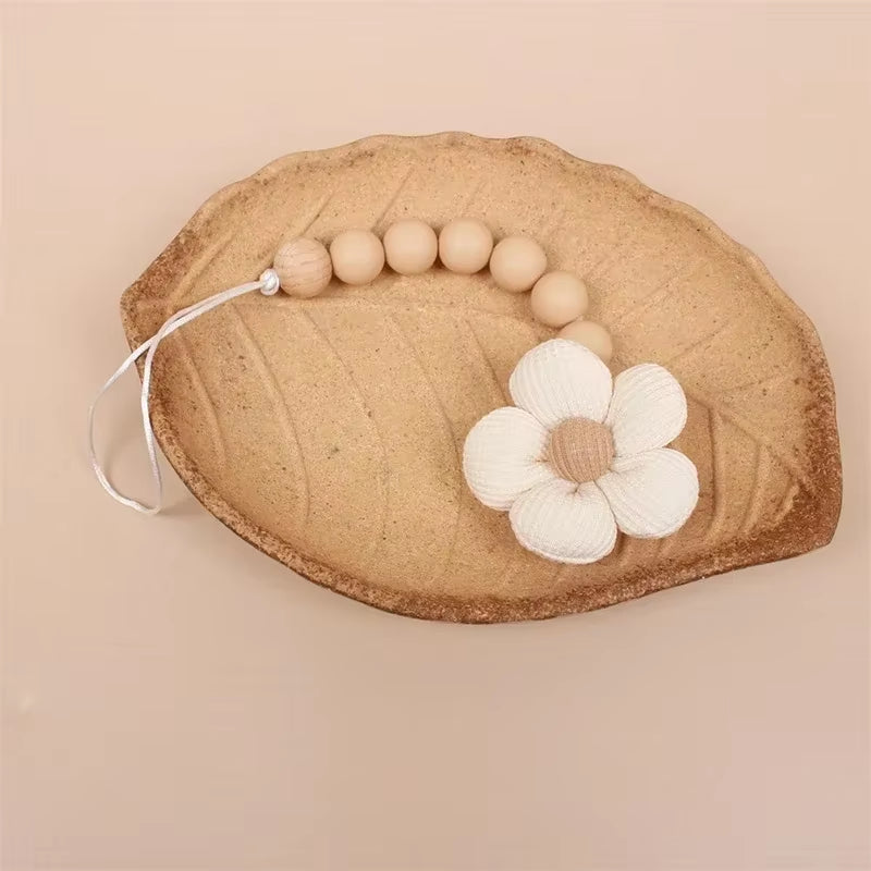 1Pc Cute Baby Silicone Flower Pacifier Chain Newborn Baby Accessories Pacifier Clip Pacifier Chain Teether Loss Prevention Chain