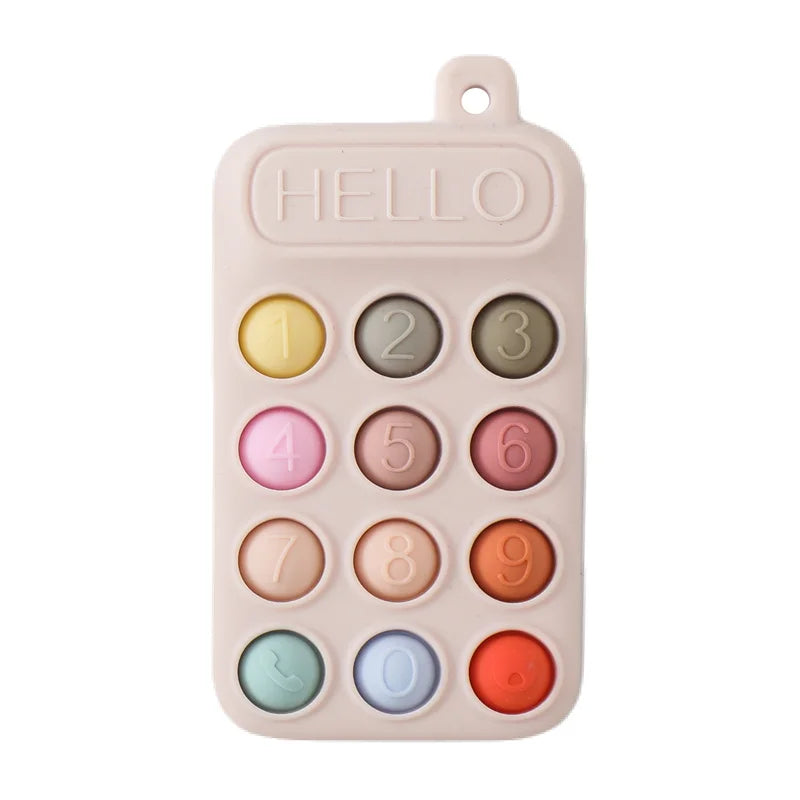 Delight Your Baby with Our Mobile Phone Shaped BPA-Free Silicone Teether - Perfect for Dental Care and Gums Relief!