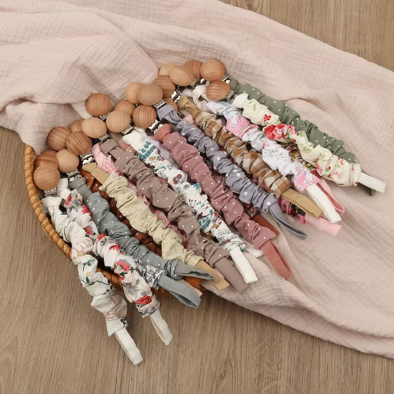 Stylish Baby Cotton Pacifier Clips - Perfect for Newborns and Teething Relief for Boys and Girls