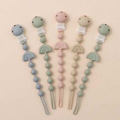 Stylish Baby Silicone Pacifier Clip - BPA Free Teething Chain Holder for Cute Babies - Perfect Gift for 13-24 Month Olds