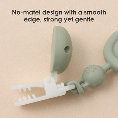 Stylish Baby Silicone Pacifier Clip - BPA Free Teething Chain Holder for Cute Babies - Perfect Gift for 13-24 Month Olds