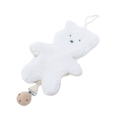 Baby Pacifier Clip Chain Pendant Soft Cartoon Bear Shaped Pacifier Clip Holder Leash Hanging Strap Ornament for Newborn Infants