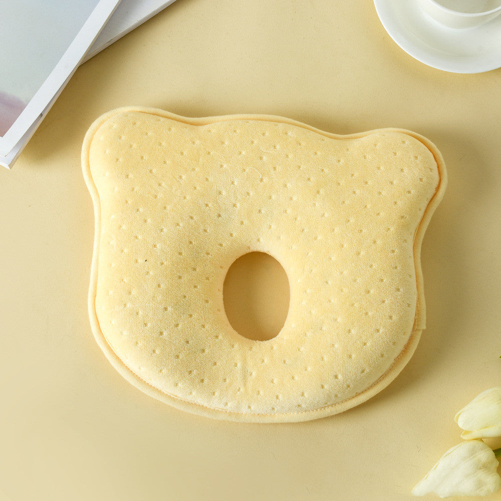 Memory Foam Baby Sleep Pillow - Anti-Eccentric Design for Comfortable Rest with Adorable Mickey and Apple Designs