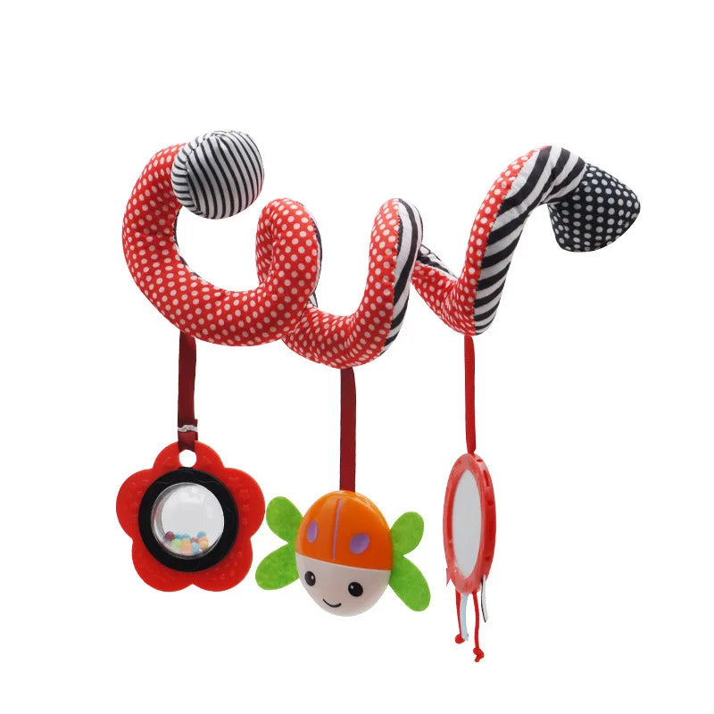 Engaging Black & White Baby Spiral Plush Toy - Perfect for Newborn Sensory Development