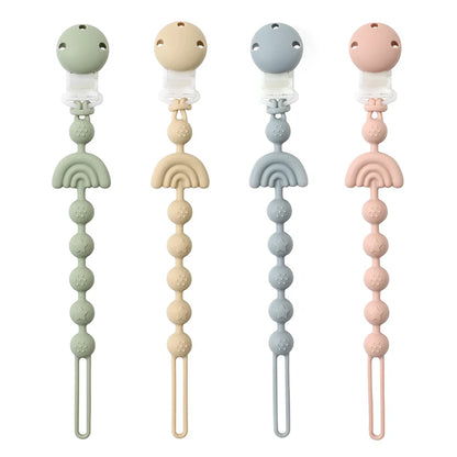 Stylish Baby Silicone Pacifier Clip - BPA Free Teething Chain Holder for Cute Babies - Perfect Gift for 13-24 Month Olds