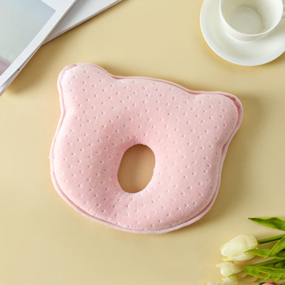 Memory Foam Baby Sleep Pillow - Anti-Eccentric Design for Comfortable Rest with Adorable Mickey and Apple Designs