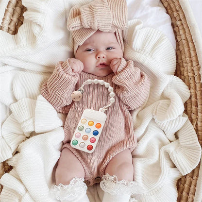 Delight Your Baby with Our Mobile Phone Shaped BPA-Free Silicone Teether - Perfect for Dental Care and Gums Relief!