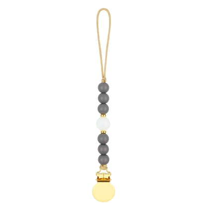 Stylish Adjustable Baby Pacifier Clip - Secure and Portable Silicone Beads Strap for Infants