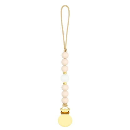 Stylish Adjustable Baby Pacifier Clip - Secure and Portable Silicone Beads Strap for Infants