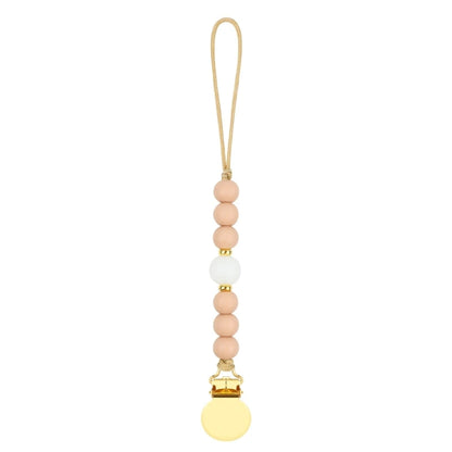 Stylish Adjustable Baby Pacifier Clip - Secure and Portable Silicone Beads Strap for Infants