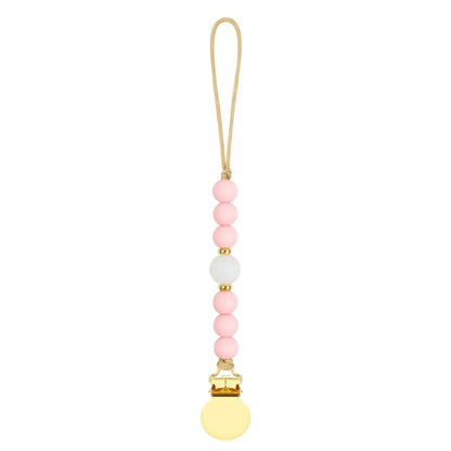 Stylish Adjustable Baby Pacifier Clip - Secure and Portable Silicone Beads Strap for Infants