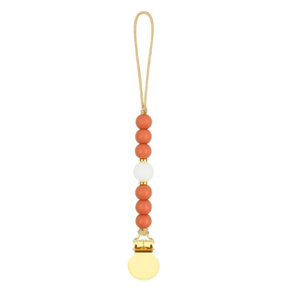 Stylish Adjustable Baby Pacifier Clip - Secure and Portable Silicone Beads Strap for Infants