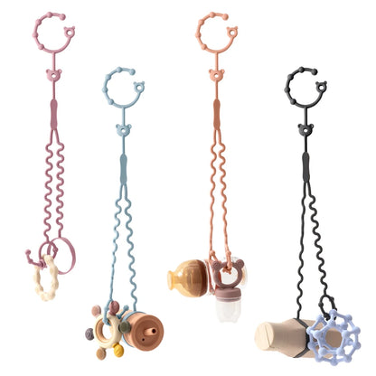 Keep Your Baby's Pacifier Close and Clean with Our Adjustable Silicone Pacifier Chain – Includes 2 Clips for Ultimate Convenience!