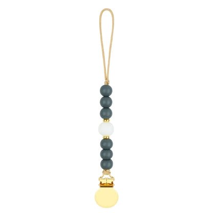 Stylish Adjustable Baby Pacifier Clip - Secure and Portable Silicone Beads Strap for Infants