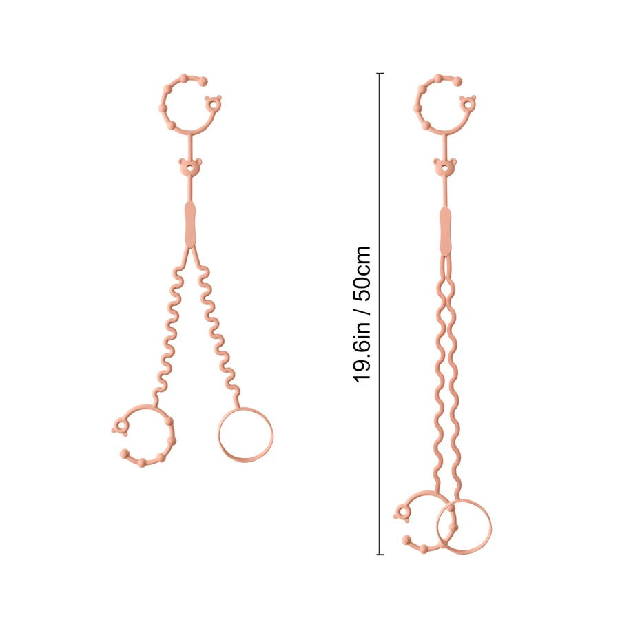 Keep Your Baby's Pacifier Close and Clean with Our Adjustable Silicone Pacifier Chain – Includes 2 Clips for Ultimate Convenience!