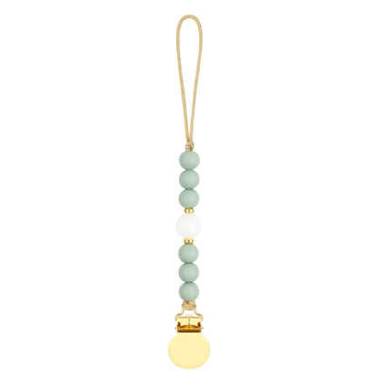 Stylish Adjustable Baby Pacifier Clip - Secure and Portable Silicone Beads Strap for Infants