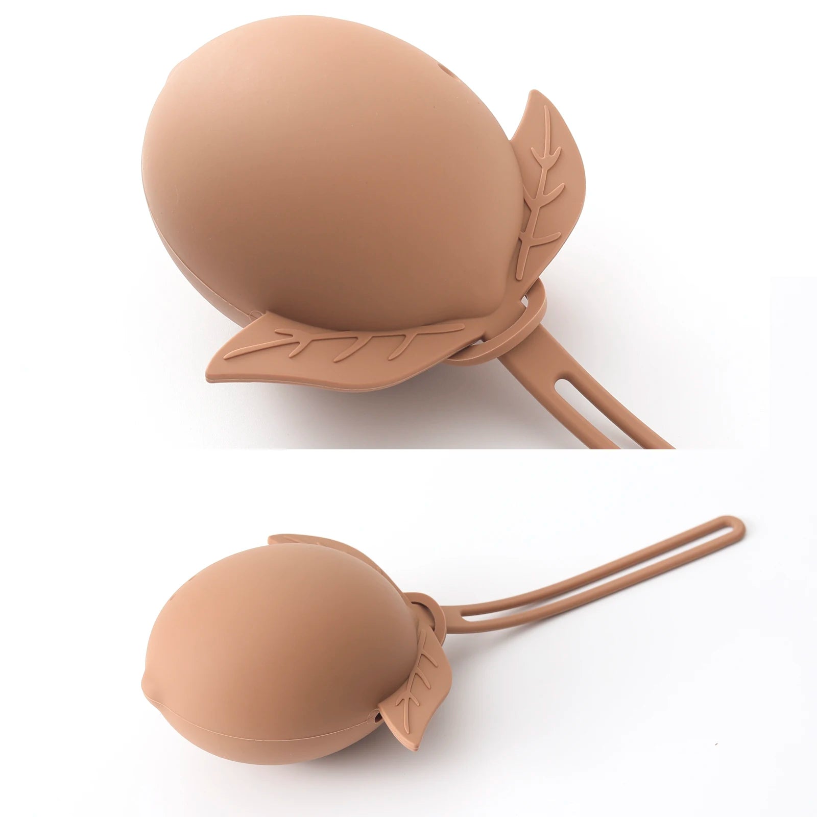 Stylish and Practical Baby Silicone Pacifier Storage Case - One-Piece Lemon Design for Easy Carrying