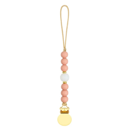 Stylish Adjustable Baby Pacifier Clip - Secure and Portable Silicone Beads Strap for Infants