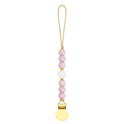 Stylish Adjustable Baby Pacifier Clip - Secure and Portable Silicone Beads Strap for Infants