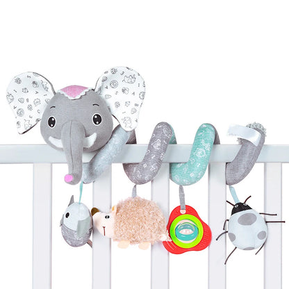 Engaging Black & White Baby Spiral Plush Toy - Perfect for Newborn Sensory Development
