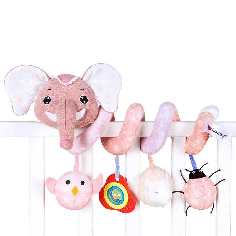 Engaging Black & White Baby Spiral Plush Toy - Perfect for Newborn Sensory Development