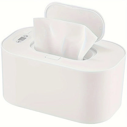 Baby Wipe Warmer with Digital Display Large Capacity Baby Wet Wipes Warmer Dispenser USB Powered, Adjustable Temperature Heating
