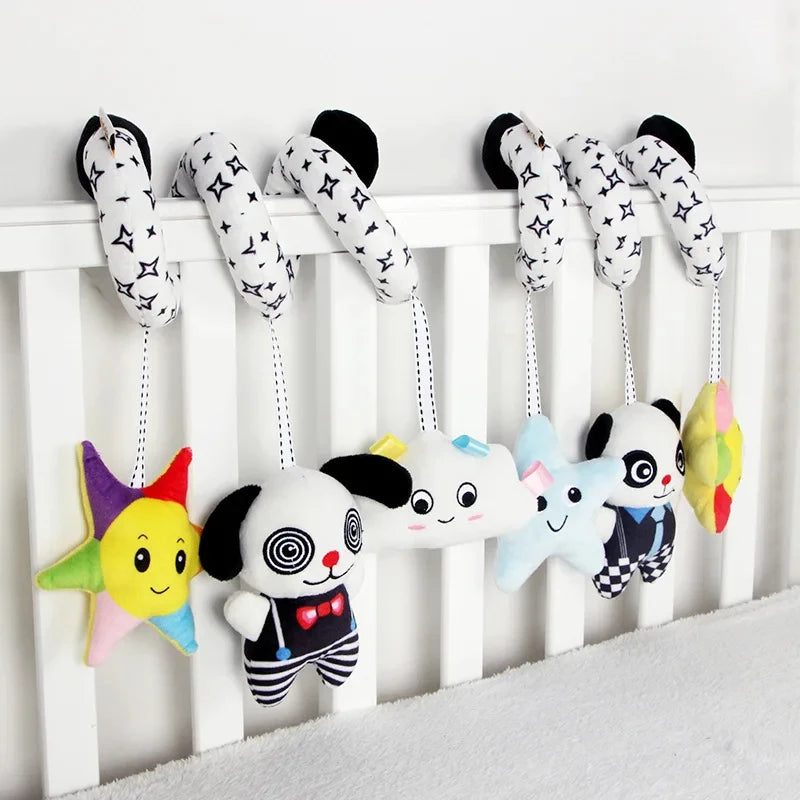 Delightful Soft Spiral Baby Toy for Crib, Stroller, and Car Seat – Perfect Educational Rattle for Newborns 0-12 Months