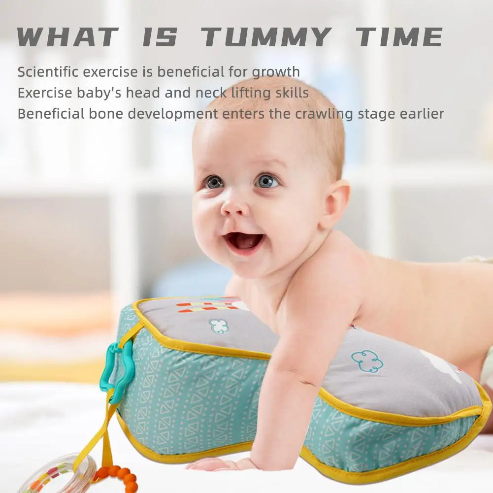 Delightful Double-Sided Baby Pillow for Tummy Time - High Contrast Sensory Toy and Supportive Lying Pillow for Developmental Growth