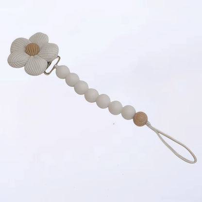 1Pc Cute Baby Silicone Flower Pacifier Chain Newborn Baby Accessories Pacifier Clip Pacifier Chain Teether Loss Prevention Chain