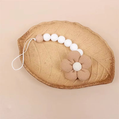 1Pc Cute Baby Silicone Flower Pacifier Chain Newborn Baby Accessories Pacifier Clip Pacifier Chain Teether Loss Prevention Chain