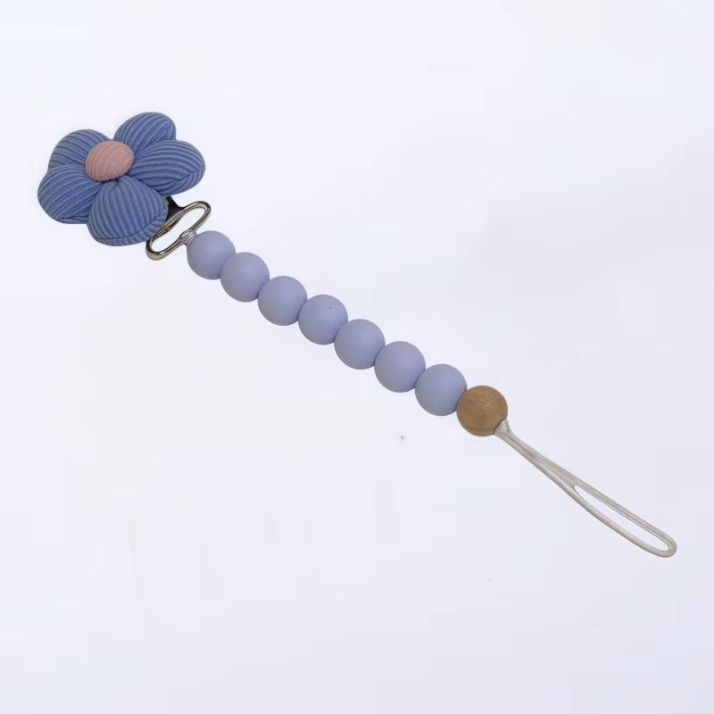 1Pc Cute Baby Silicone Flower Pacifier Chain Newborn Baby Accessories Pacifier Clip Pacifier Chain Teether Loss Prevention Chain