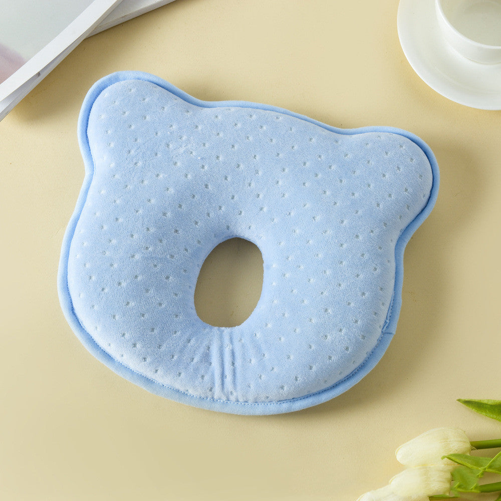 Memory Foam Baby Sleep Pillow - Anti-Eccentric Design for Comfortable Rest with Adorable Mickey and Apple Designs